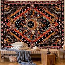 1pc Hippie Sun And Moon Tapestry Bohemian Celestial Tapestry Aesthetic Tapestries Wall Tapestry For Bedroom Medieval Tapestry For Bedroom And Living Room Decor Sun And Moon, Can Be Used As Sofa Cover, Wall Hanging, Photo Backdrop, Indoor Tablecloth And Outdoor Picnic Blanket Home Decor Room Decoration Stuff Bedroom Decor Flag - Multicolor - View 7