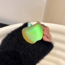 1pc Minimalist Colorful Apple-Shaped Mobile Phone Air Bag Stand, Retractable Slouchy Desk Holder For Watching Videos, Stable & Creative Back-Stick Air Bag Stand Compatible With IPhone, Android Phone, Gift For Birthday, Family, Friends Push-Pull Phone Grip, Phone Holde, Phone Accessories