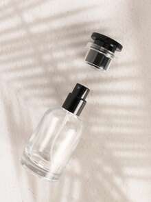 30ML Glas Parfümflasche, leere Parfümsprühflasche mit schwarzem Schraubverschluss, nachfüllbar, tragbarer leerer quadratischer Parfümzerstäuber, nachfüllbare Kosmetikbehälter für Parfüm Essenzen