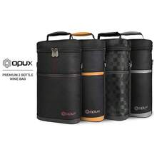 New  2 Bottle Wine Carrier Tote, Insulated Leakproof Wine Cooler Bag, Wine Travel Bag Tote For Picnic BYOB Beach, Portable Wine Bottle Carrying Case, Gift For Wine Lover Women Men Christmas, Dark Grey - Dark Gray - View 9