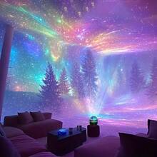 1pc Starry Sky Stargazing Projector, Creative Cosmic Galaxy Design For Children Learning, Decorative Atmosphere LED Night Light With Remote Control, USB Powered, Gorgeous Art