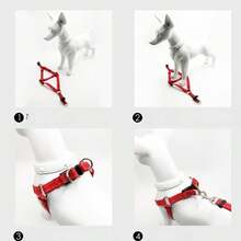 1 Piece Adjustable Reflective Pet Chest Harness Explosion-Proof Reflective Silk Nylon A-Shaped Chest Harness Dog Harness Traction Dog Walking Rope - Black - View 6
