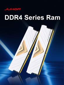 JUHOR DDR4 8GB X 2 16GB X 2 3200MHz Memória RAM Branca de Desktop