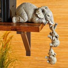 3pcs Cute Elephant Resin Hanging Decorative Ornaments - Home And Room Decor Crafts