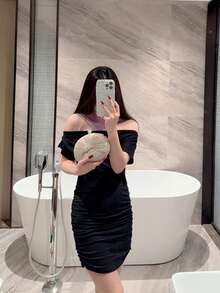 1 pièce Sac de soirée mini en forme d''œuf avec design nœud brillant, décoré de strass élégant et de luxe, sac de soirée charmant, convient pour une fête de mode, un bal de promo, un mariage romantique, un anniversaire, peut être offert, avec chaîne d''épaule amovible - Doré - Voir 10