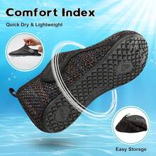 Scurtain Barefoot Shoes Women Men Beach Swim Aqua Socks Summer Quick-Dry Sandals Slippers - Mesh Mixblack - 查看 5