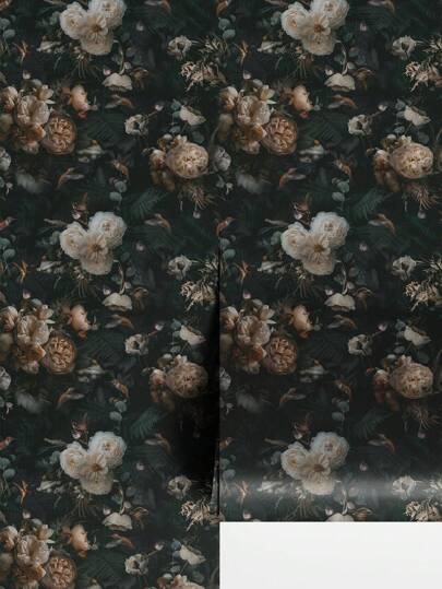 Butterfly Bloemen Dark Self Adhesive Wallpaper, Peel Stick Waterproof Renovation Wand Sticker, Removable Beautiful Mural, Home ation, Art, 17.7in*6.5/9.8ft, Stickers Panels, Paper, Wallpapers, ation Items Refresh Your Home, Rama Birthday Graduation view 8