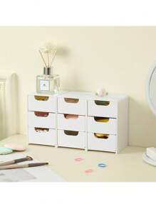 1/2 Stücke/Set, 3-stufiger Make-up-Organizer aus Kunststoff mit Schubladen – kompakte Kosmetik-Aufbewahrungsbox für die Arbeitsplatte für Schmuck und Bürobedarf – nicht elektrischer Schreibtisch-Organizer für den Schulanfang