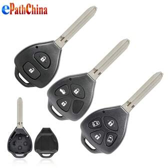 2/3/4 键汽车遥控钥匙壳，适用于卡罗拉、凯美瑞、RAV4、皇冠