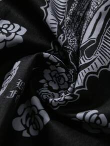 Men's Rose Flower Sculpture Graphic Casual Shorts, For Outdoor, Street, Men's Holiday