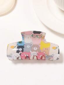 1 Stück 8,9CM süße lächelnde Katze Haarclip für Frauen - süßes PVC Haaraccessoire mit leuchtenden Farben, perfekt als Muttertagsgeschenk oder für den täglichen Gebrauch, Haaraccessoire
