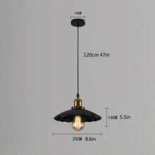 1 件复古飞碟吊灯铁艺吊灯，单头餐厅/酒吧复古工业风格酒店装饰，不含灯泡