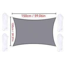 矩形遮阳帆,防水,98%紫外线防护,方形/三角形遮阳篷,适用于庭院、花园、游泳池、户外露营 - 彩色 - 查看 27