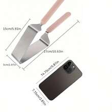 1pc Stainless Steel Cake Clip & Slicer: Perfect For Minimalist Food Presentation - Multicolor - View 6