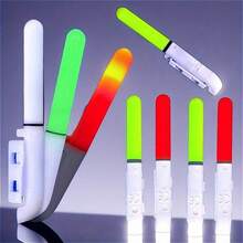 5/10 件鱼咬钩报警器双铃灯夜钓电子鱼竿 LED 荧光棒夜光矶钓浮标无需 CR425 电池