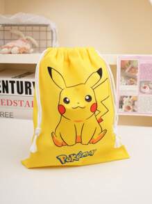 pokemon Pokemon Drawstring Pouch Featuring Pikachu And - Cute Storage Bag For Party Favors, Travel And Daily Use, Perfect For Fans
