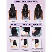 Put And Go 5x5 Straight Lace Closure Wigs Human Hair 200% Density Hd Transparent 34 Inch Straight Frontal Glueless Wig For Women Glueless Straight Wigs Pre Plucked With Baby Hair Bone Straight Black Wig Brazilian Hair - Tự nhiên & Đen - Xem 11