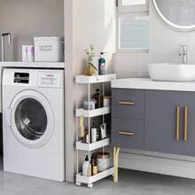 Multi - Layer 360 °   Rotating Storage Cart In ABS - Space - Saving, For Dorms & Kitchen,Bathroom,Non-Slip And Durable