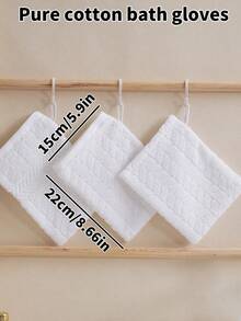 3/8/9件套沐浴手套，柔软洗脸沐浴巾，毛巾布材质，吸水温和，适用于沐浴，浴室毛巾，可重复使用卸妆手套，15*22厘米，多种颜色可选，适合返校使用 - 彩色 - 查看 13