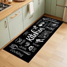 1 pieza Alfombra suave de cocina, Felpudo lavable antideslizante, Alfombra camino, Felpudo, Juego de alfombrillas de baño, sala de estar, lavandería, Alfombra de área, Decorativa apta para cocina, sala de estar, entrada, balcón, decoración del hogar, anti-suciedad, cafetería, bar, fiesta, regalo festivo, Alfombra de piso de dormitorio, Alfombra de baño, Decoración de habitación, Decoración de cocina, Diseño de reno en marco azul y blanco a rayas de fondo colorido