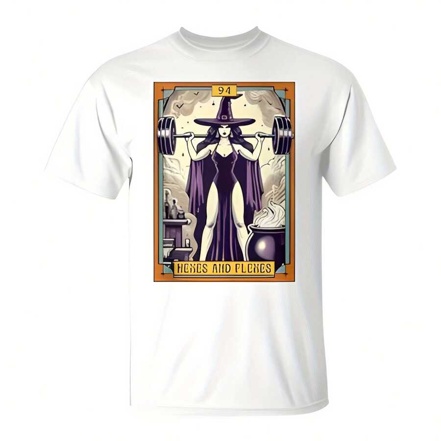 Witch Workout Fitness Deadlifting Hexes & Flexes Tarot Card T-Shirt Retro Shirts Anime Shirts Cistian Clog Y2K, Retro Style, Streetwear, Graffiti Art, Bold Typography, Cowboy Core, Beach Vibes, Graduation Season, Summer Ts, Family Ts, Solo Adventures, Music Festivals, Car Shows, Motorcycle Rides, Skateboard Parks, City Streets, Baseball Games, College Reunions, Independence Day, Comic-Con, Cold Weekends, Camping Nights, Sun S, Road Ts, Urban Adventure, Birthday Party, Dance Battle, Tattoo Expo, Comic-Con, Hip-Hop Night, Art Market, Surf Club, Vintage Picnic, Vintage Expo, Street Dance Fiesta Pattern T Playe De Hombre Jesus Puerto Rico Rel Pappe Basketball Jersey - White - View 1