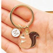 Personalized Squirrel Keychain, Cute Animal Keyring Gift For Boys, Can Be Hung On Wallets, Backpacks, Car Keys, An Ideal Gift For Men - Rust Red - View 12