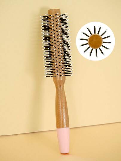 1 件/2 件/4 件圆形造型发刷、吹风机和卷发卷发刷，带天然木柄、尼龙梳齿发刷，用于造型、卷发、顺发、防滑发刷，男女通用、干湿两用、返校、旅行度假必需品、女士发饰、刷子、发刷、边缘刷、刷头发、发梳、梳头发、顺发刷、球刷、迷你发刷、发刷套装、木梳、发刷、刷子、梳子、光滑后刷、发刷、边缘刷、刷头发、发梳、发刷套装、梳头发、迷你发刷、顺发刷、发刷、美发产品、美发工具、美发用品、护发、卷发刷、理发师、理发配件、美发设备、旅行必需品、发型、美发