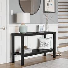 Parsons Console Table, Black Oak - Multicolor - View 6