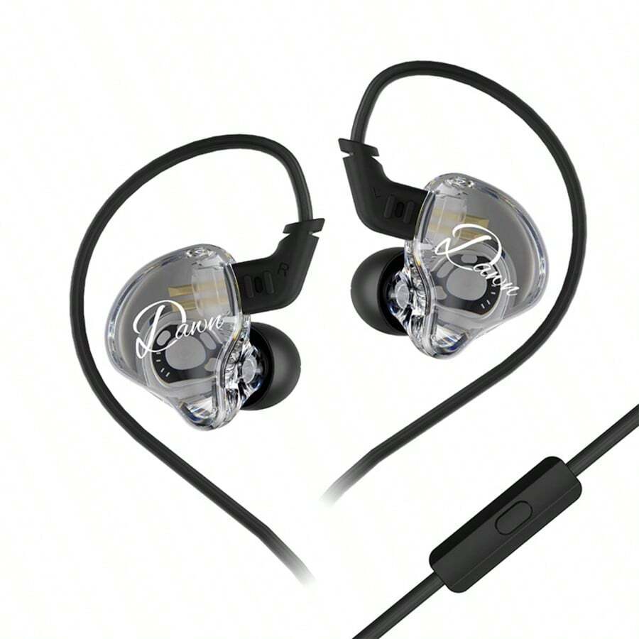 KZ Dawn - 1DD IEM 有线耳机,降噪耳塞,HiFi 立体声,带 3.5 毫米插孔,兼容电脑、iPad、音乐播放器(黑色线) - 黑色-黑線 - 查看 1