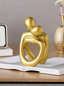 1PC Love Of Kiss Statue, Resin Hugging Couple Decor Ornament, Romantic Gift Meaningful Sculpture For Bedroom Home Office Shelf Desktop Decoration