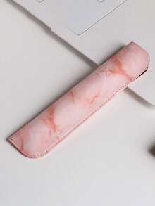 1 件经典皮革笔袋，简约大理石纹圆珠笔/钢笔保护套，便携式笔筒，返校，学校用品，铅笔盒，铅笔袋，书包 - 彩色 - 查看 8