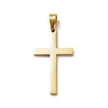 1 pièce Pendentif en acier inoxydable 304 de couleur dorée en forme de croix - Or jaune - Voir 12