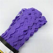 1 pieza 15 yardas Cinta en zig zag de 6mm de poliéster Cinta DIY para manualidades, material para decorar bodas, fiestas, Navidad, lazos - Elige colores - Ver 23