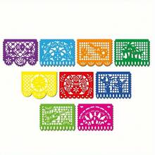 1pc/3pcs Mexican Flag Plastic Pennant Banners, Total Length 4.5m, Pennant Size Approx. 7.87" X 5.24". Mexican Themed Party Decorations, Suitable For Indoor And Outdoor Use, Ideal For May 5th - 1PC Mexican Birds Banner - View 9