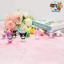 Sanrio 7pcs/1pc Hello Kitty And Friends Doll Set, Mixed Color PVC Collectibles, Unique Desktop Decorations, Artistic Design, Suitable For Office And Home Decoration, Cute Silicone Pendants For Bags, Backpacks And Party Gifts, Collectors' Collection, Perfect Halloween, Christmas, Thanksgiving Party Decorations (Patterns, Colors And Some Parts Are Random, Packaging Is Random)