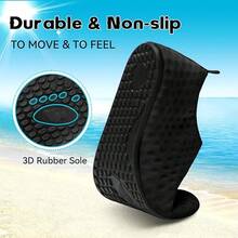 Scurtain Barefoot Shoes Women Men Beach Swim Aqua Socks Summer Quick-Dry Sandals Slippers - 黑色 - 查看 4