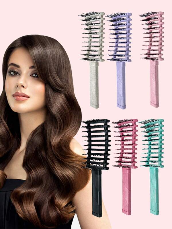 Curl Define Styling Brush, Bouncy Airbag Curling Comb, Anti-Frizz And Tangling Hair Styling Comb, Professional Salon Curling Tool, Ion Hair Care And Massage Comb, Big Wave Styling Wonder, Hair Styling, Hair Stuff, Comb Hair ,Hair Accessories