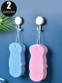 4 件/1 件 3D 加厚纯色鱼鳞纹图案柔软不掉粉，搓泥时不伤皮肤，高密度海绵淋浴沐浴磨砂膏，无痛家用磨砂工具，适合日常淋浴使用家居浴室装饰秋季装饰返校 - 灰色 - 查看 15