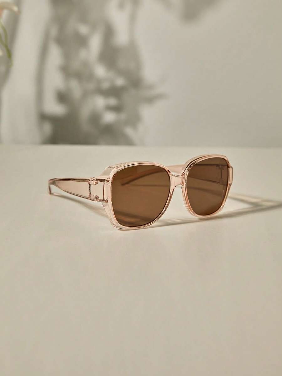 1 Stück neue modische polarisierte Clip-On Modebrillen, geeignet für kurzsichtige Menschen, Damen Fahrbrille Weihnachtsgeschenk