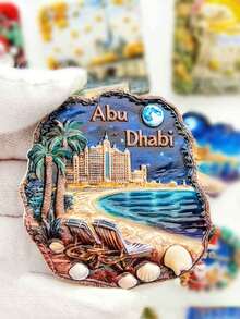 1pc UAE Souvenir Khalifa Tower Refrigerator Magnet, High-End Home Decoration Magnetic Sticker Gift - Multicolor - View 5