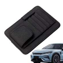 Car Sunshade Storage Bag, Sunglasses Holder Suitable For Car Sunshade PU, Car Interior Accessories Storage, Travel Document Holder Suitable For Car Glasses Clip Bag, Card Bag, ID Clip, Ticket, Business Card, Interior Storage Bag