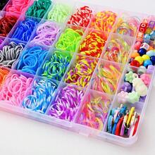 Colorful Rubber Bands, Weaving Loom Kit, 32-Color Rubber Twist Band Kit For Diy Bracelet And Beads Making, Perfect Gift For Beginners
