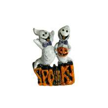 Decoração de casa de resina para Halloween - miniaturas de fantasmas, morcegos e abóboras