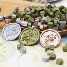 100 sztuk/worek Metalowe ośmiokątne koraliki do pieczętowania woskiem, używane do pieczętowania kopert, zaproszeń ślubnych, koralików do pieczętowania opakowań prezentowych