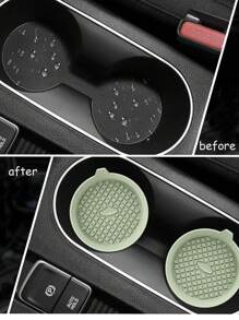 Car Cup Holder Mat, Keeps Your Car Clean, Deep Cup Design To Hold Liquid And Prevent Leaking, No More Spills, Fits All Car Models - Interior Accessories - Perfect Gift For Car Enthusiasts, Best Gift For Friends For Women Storage Organizer Travel Essentials Gift