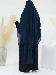 1 chiếc khăn trùm đầu/niqab Kimmar hai lớp chất liệu chiffon cao cấp, thoáng khí và kín đáo, phù hợp với mọi loại áo Abaya, lý tưởng cho mặc hàng ngày, cầu nguyện và mọi mùa. - Nhiều màu - Xem 16