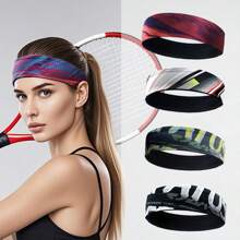 6 piezas de diademas deportivas de seda de hielo, transpirables, con elástico y que absorben la humedad, adecuadas para yoga, correr, fitness y trabajo al aire libre, para hombres y mujeres
