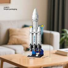 Astronaut Building Blocks Set, 3D Assembly Educational DIY Construction Toy Model, Home Decor For Space Enthusiasts, Creative Holiday Gift, Aerospace Rocket & Spaceship Series Launch Set - Multicolor - View 19