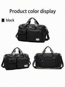 Bolsa de deporte de 35L con 11 piezas, bolso cruzado de yoga, bolso deportivo ligero, bolso impermeable para hombres y mujeres para fitness y viaje - Bolso de nailon Oxford impermeable y grueso con compartimento para zapatos, bolsillo seco/húmedo - Adecuado para fitness, natación, equipaje de fin de semana, viaje, ocio, versátil, bolso de hombro portátil