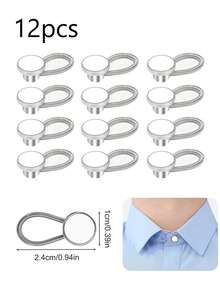 3/6/9/12/18 Piezas Botones extensores de cuello, Extensores de cuello invisibles cómodos y premium, Extensores de botones para camisas, trajes y pantalones de vestir, y abrigos de hombres y mujeres - Multicolor - Ver 17